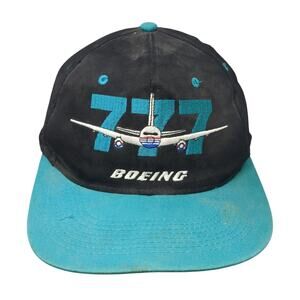 777 Boeing Snapback Hat Multicolor One Size Adjustable Embroidered 6 Panel